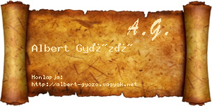Albert Győző névjegykártya