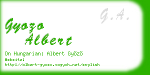 gyozo albert business card